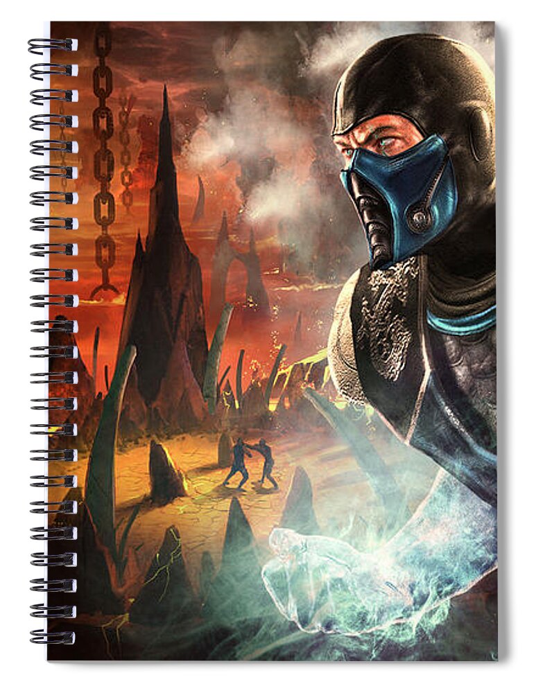 Mortal Kombat Vs. Dc Universe Spiral Notebook featuring the digital art Mortal Kombat Vs. DC Universe by Maye Loeser