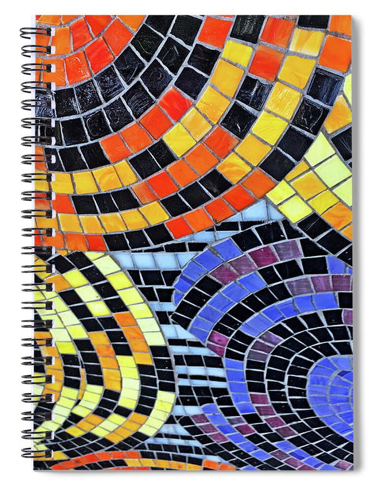 Mosaic Spiral Notebook featuring the photograph Mosaic No. 113-1 by Sandy Taylor