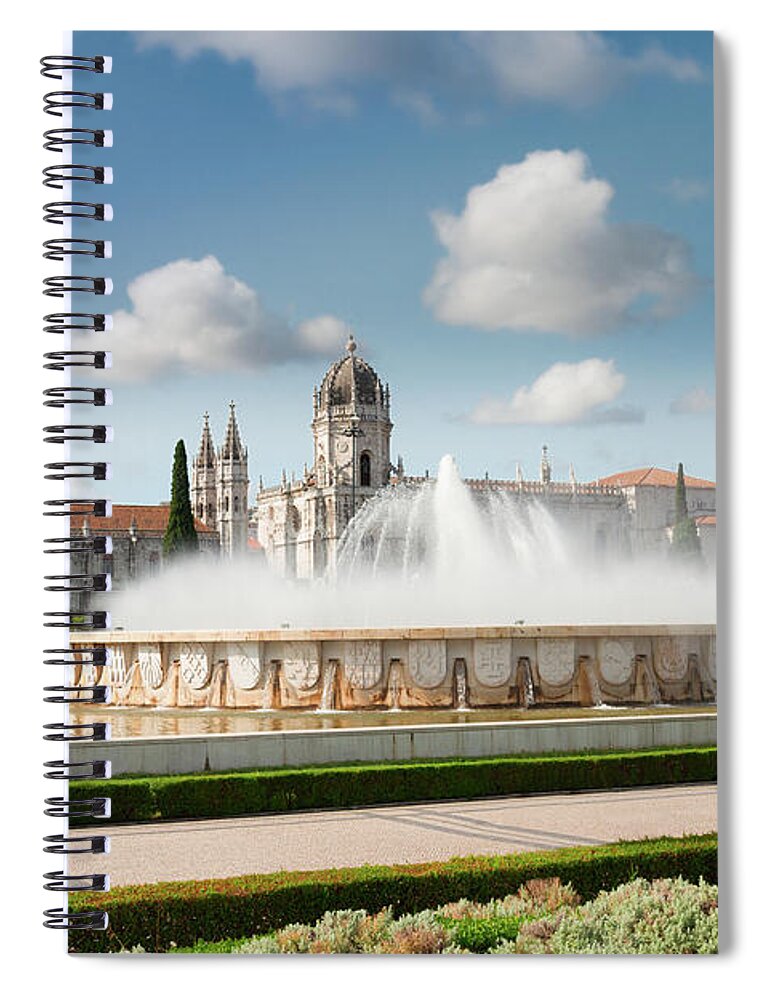 Jeronimos Spiral Notebook featuring the photograph Mosteiro dos Jeronimos in Lisbon of Portugal by Anastasy Yarmolovich
