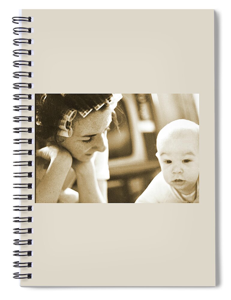 Mother And Child Spiral Notebook featuring the photograph Mother and Child by Geoff Jewett