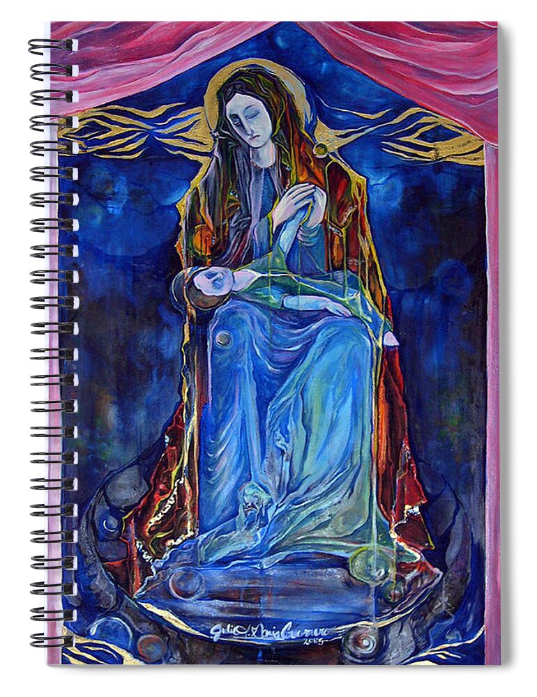Mother Spiral Notebook featuring the painting Mother and Child by Julie Davis