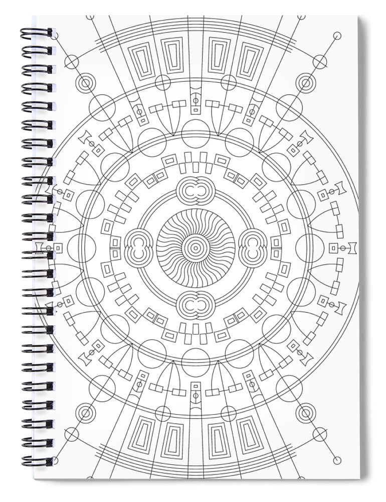 Relief Spiral Notebook featuring the digital art Mother by DB Artist