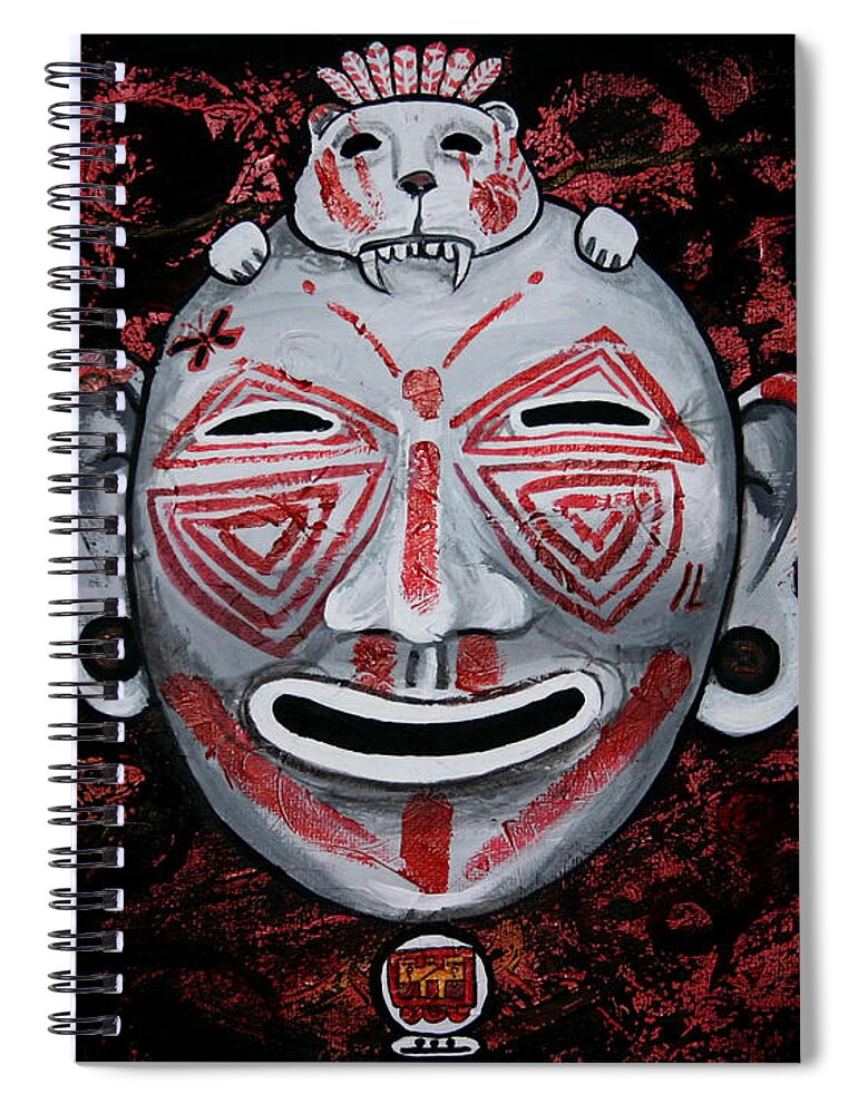 Eyes Spiral Notebook featuring the painting Mother Earth 812 by M E