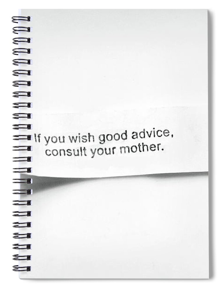 Terry D Photography Spiral Notebook featuring the photograph Mother Good Advice Fortune by Terry DeLuco