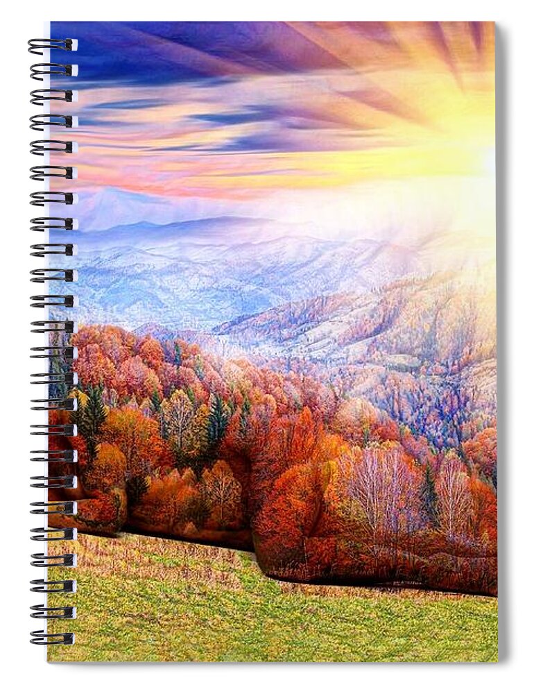 Mother Nature Spiral Notebook featuring the digital art Mother Nature by Lilia D