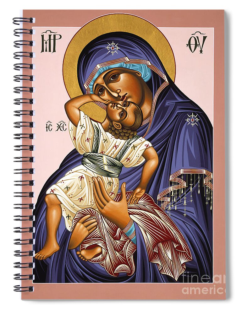 Mother Of God Rejoicing Spiral Notebook featuring the painting Mother of God Rejoicing 055 by William Hart McNichols