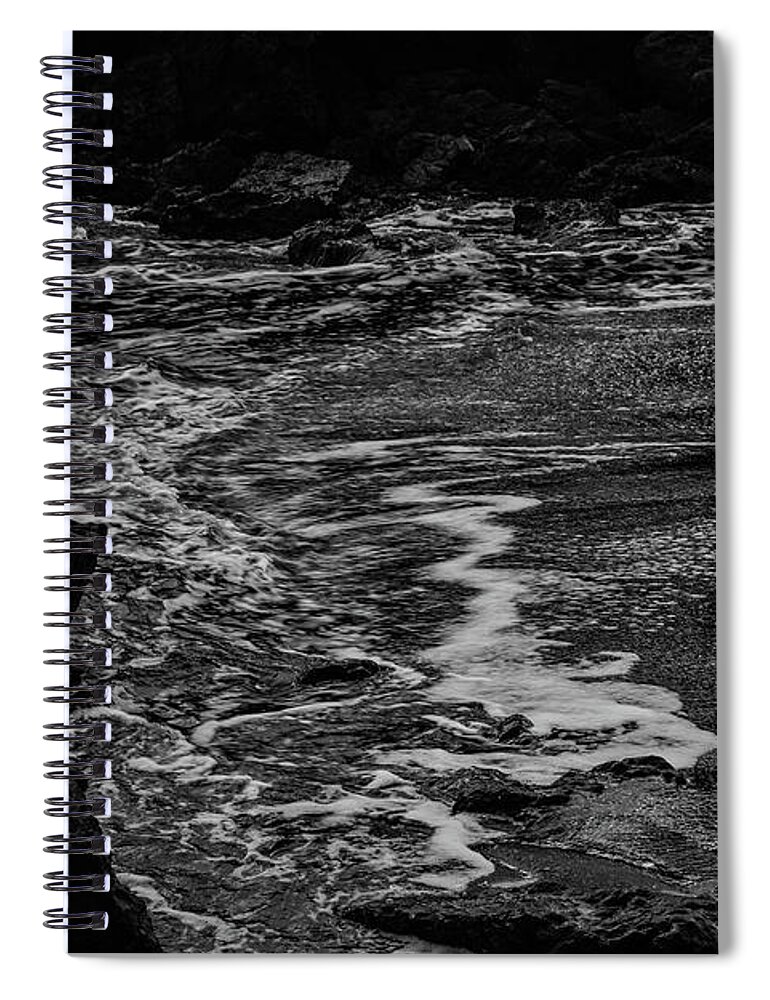 Movement Spiral Notebook featuring the photograph Motion in Black and White by Nicole Lloyd