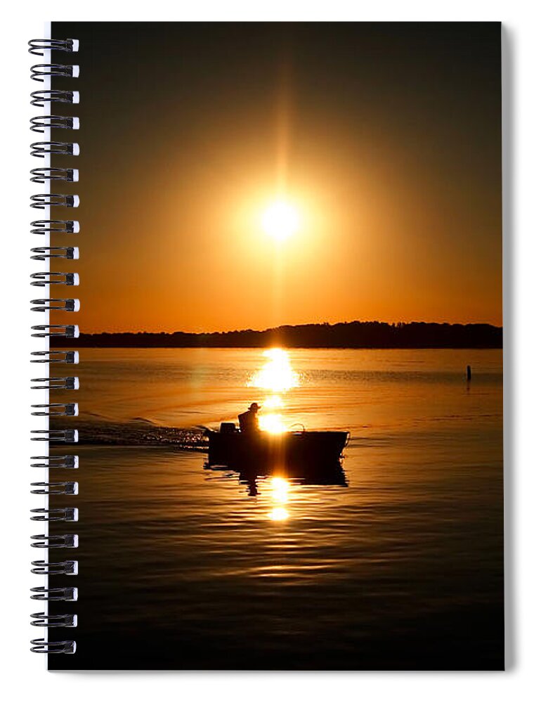 Motor Boat Spiral Notebook featuring the photograph Motor Boat Ride by Todd Klassy