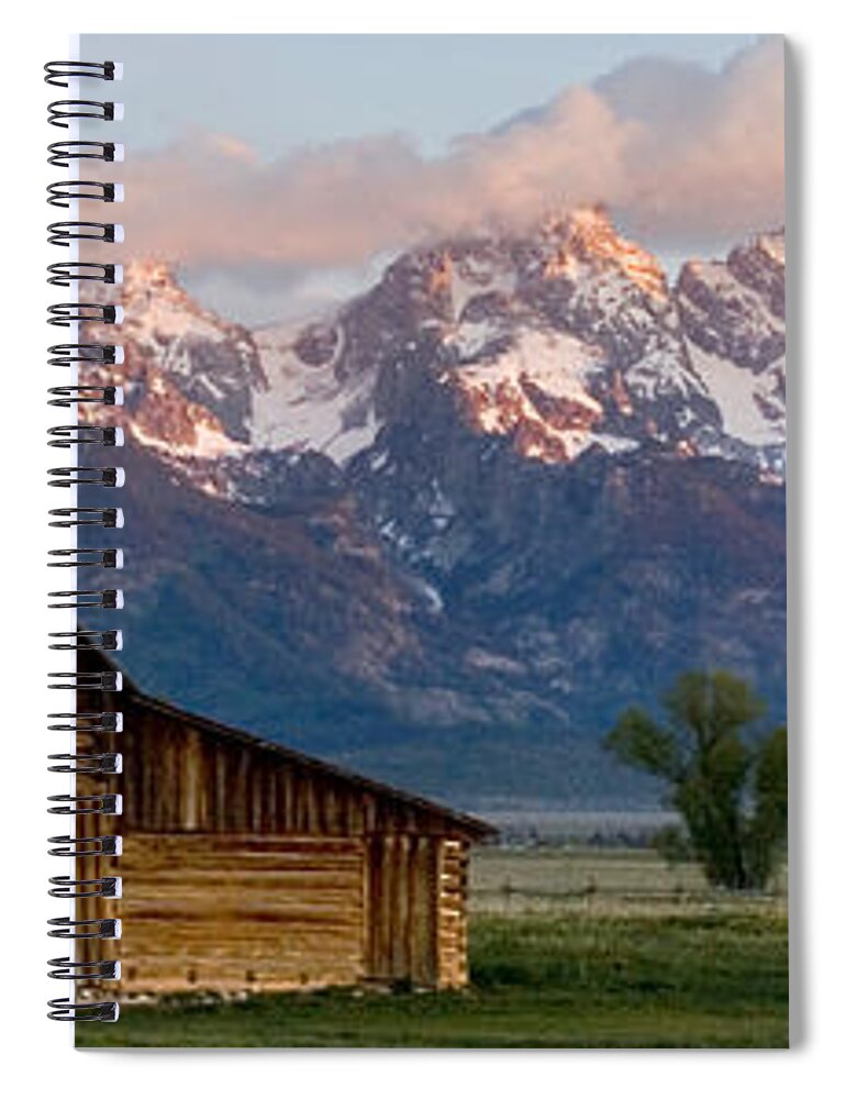 Grand Teton National Park Spiral Notebook featuring the photograph Moulton Morning by Max Waugh