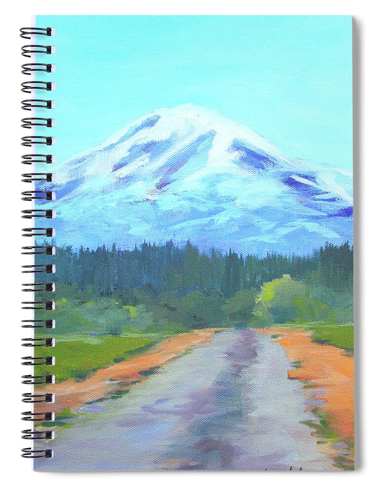 Mount Adams Spiral Notebook featuring the painting Mount Adams Painting by Nancy Merkle