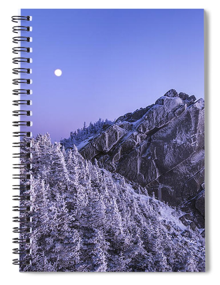Full Moon Spiral Notebook featuring the photograph Mount Liberty Blue Hour by White Mountain Images