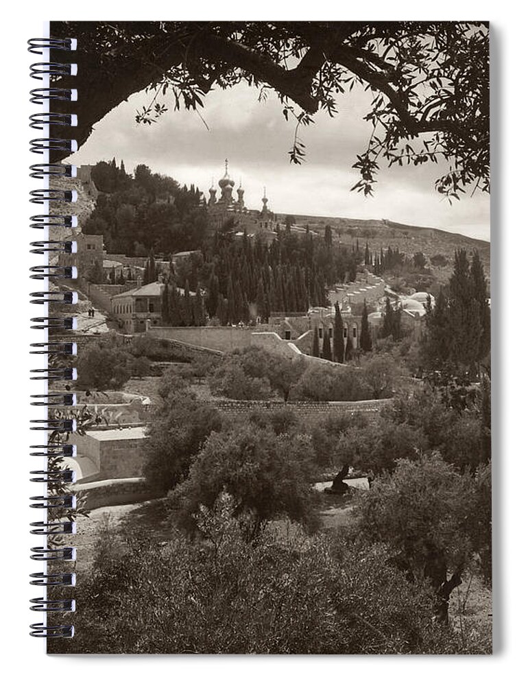 1930 Spiral Notebook featuring the photograph Mount Of Olives by Granger