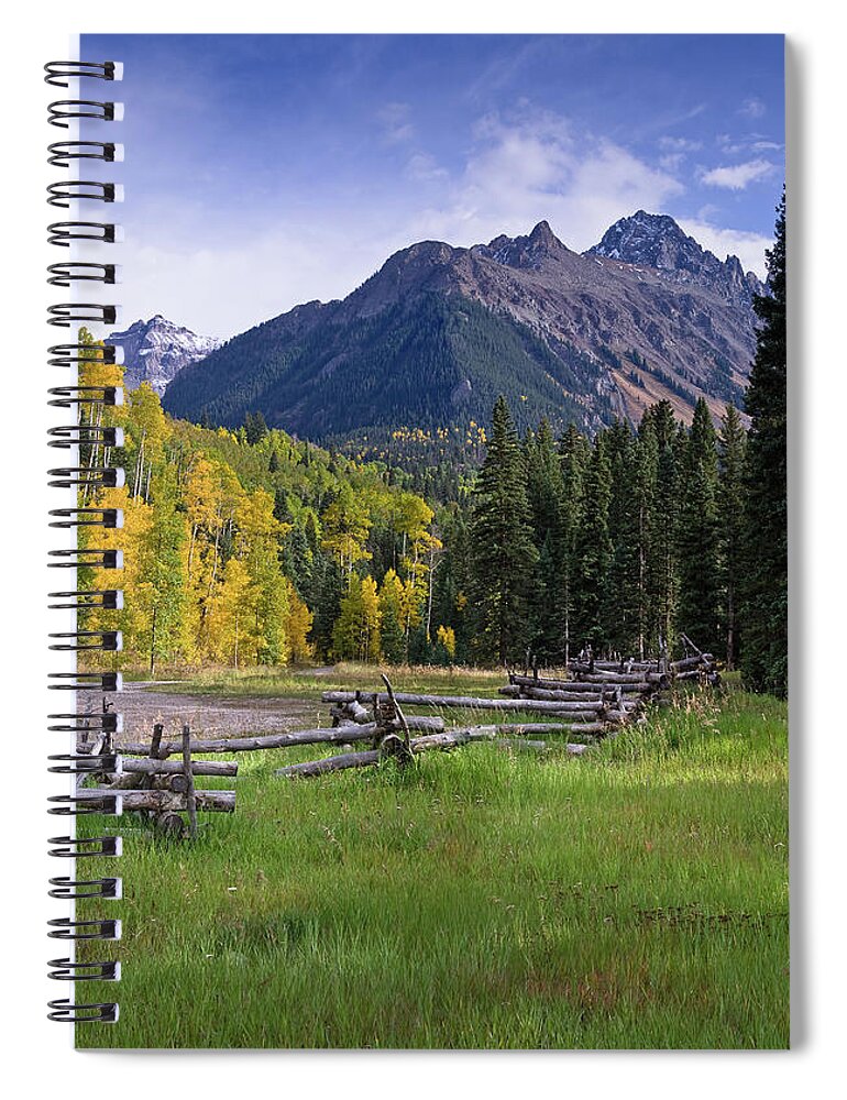 Mount Sneffels Spiral Notebook featuring the photograph Mount Sneffels in Autumnn by Greg Nyquist