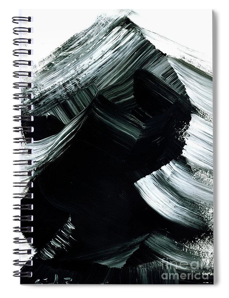 Mountains Paintings Spiral Notebook featuring the painting MOUNTAIN number 5 by Lidija Ivanek - SiLa