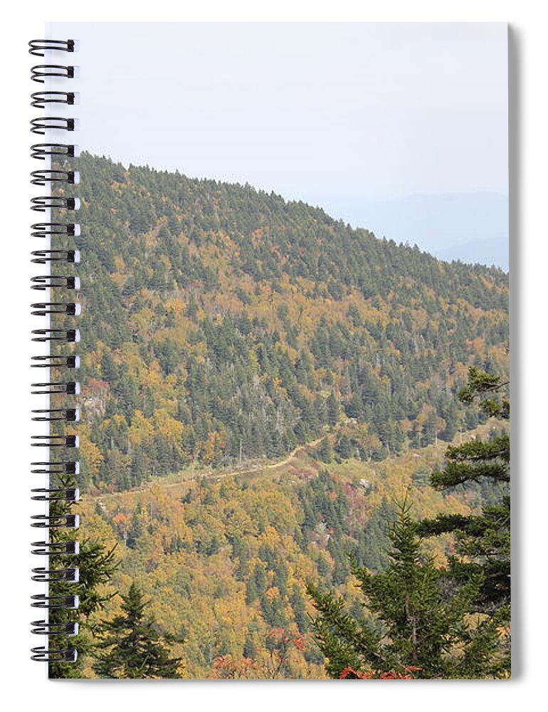 Path Spiral Notebook featuring the photograph Mountain Passage by Allen Nice-Webb