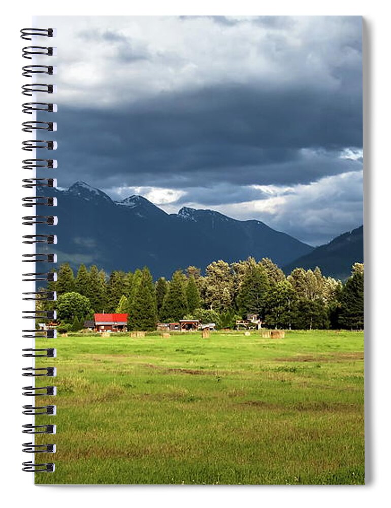 Alex Lyubar Spiral Notebook featuring the photograph Mountain Valley by Alex Lyubar