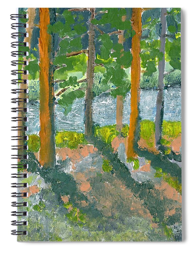 Black Hills Spiral Notebook featuring the painting Mountain Valley by Rodger Ellingson