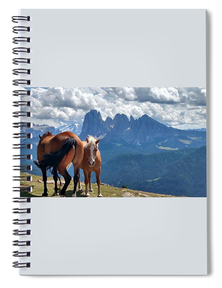 Mountain Spiral Notebook featuring the photograph Mountain vibes by Yohana Negusse