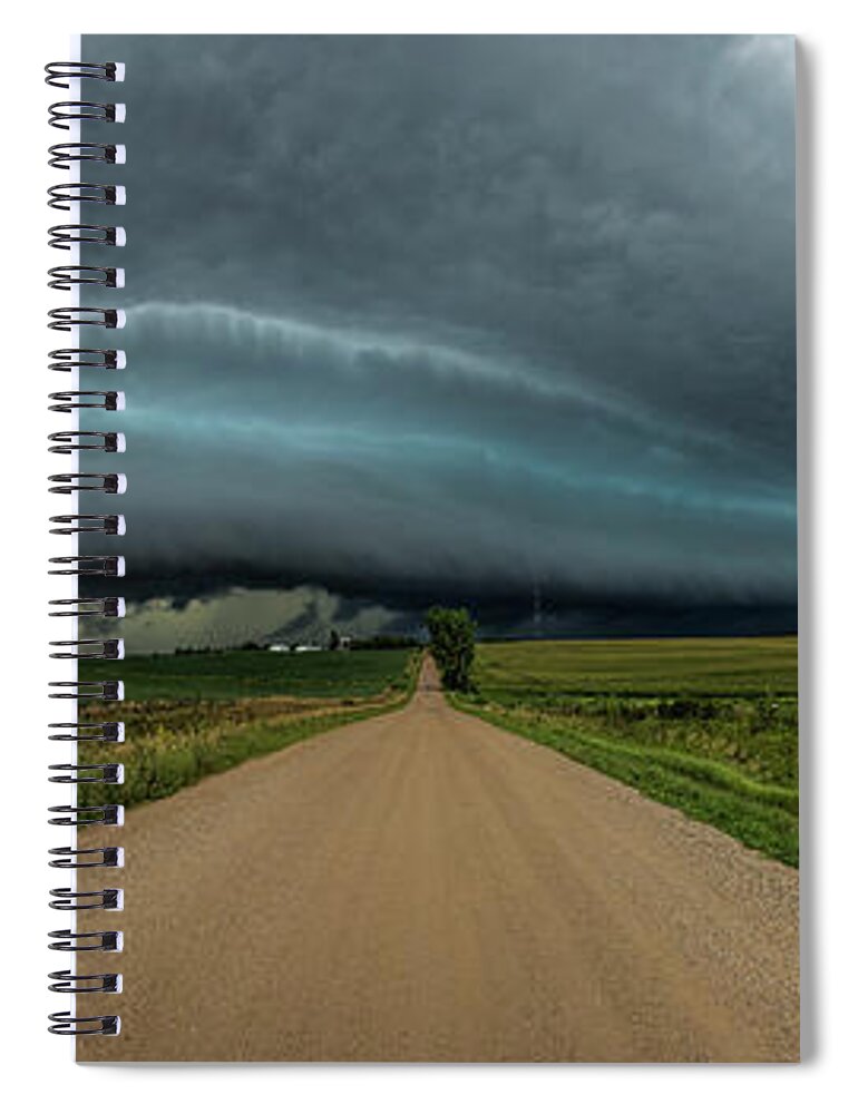 Sky Spiral Notebook featuring the photograph Mouth of the Beast by Aaron Groen