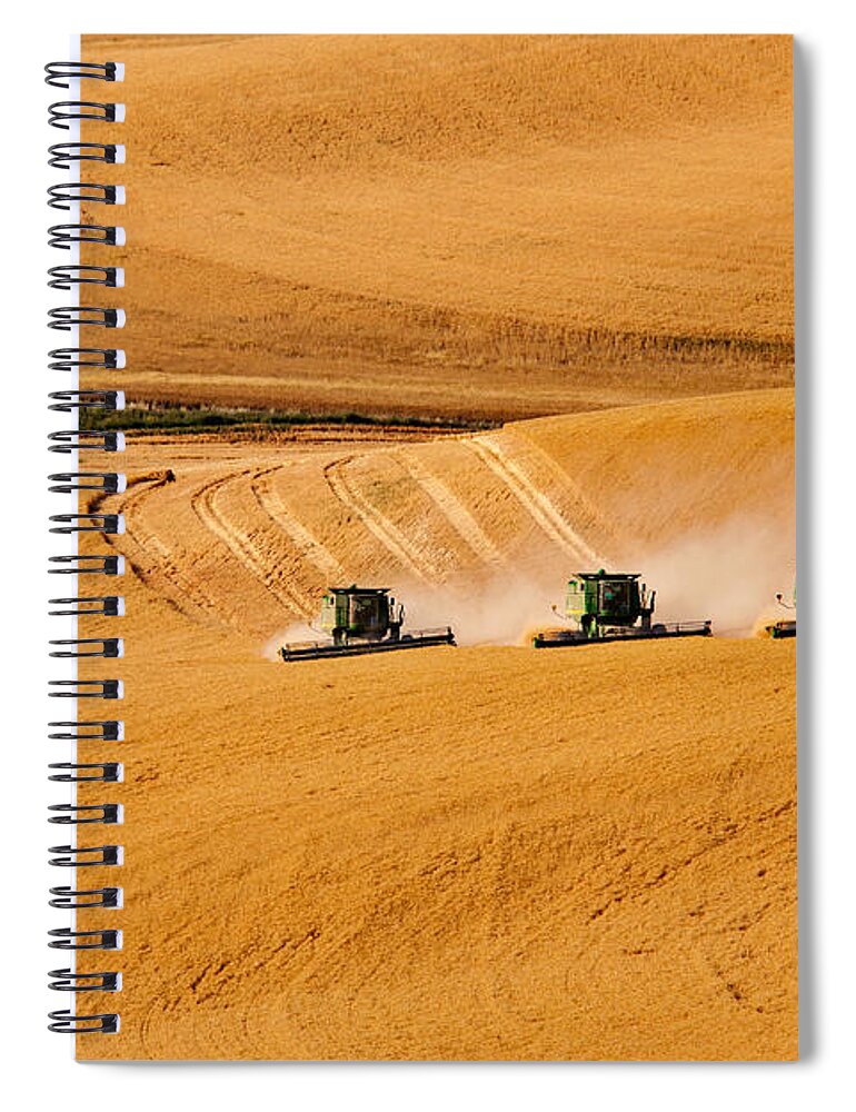 Harvest Spiral Notebook featuring the photograph Moving Forward by Mary Jo Allen