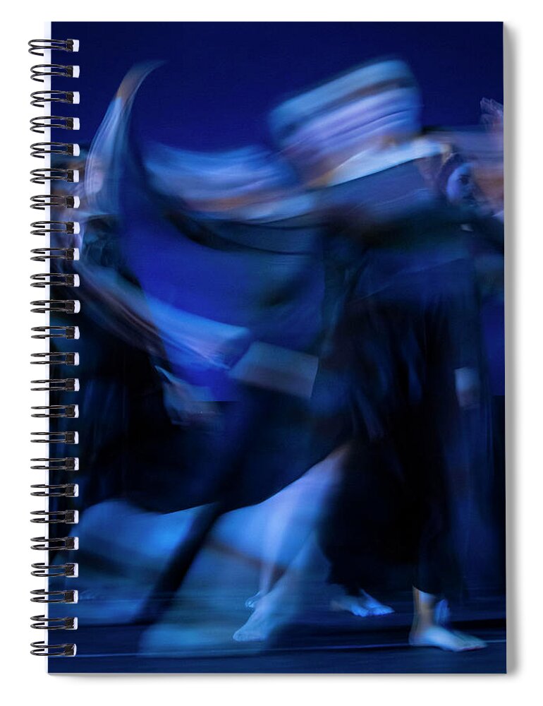 Blue Spiral Notebook featuring the photograph Moving Out of the Way by Frederic A Reinecke