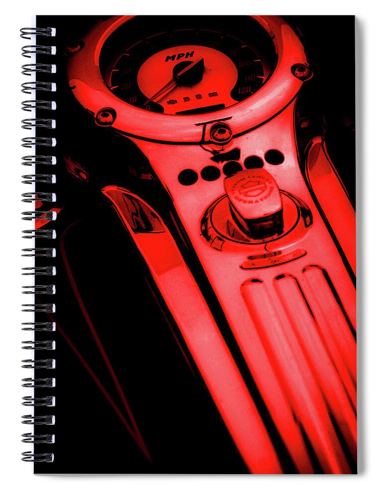 Mph Red Spiral Notebook featuring the photograph MPH Red 5485 G_2 by Steven Ward