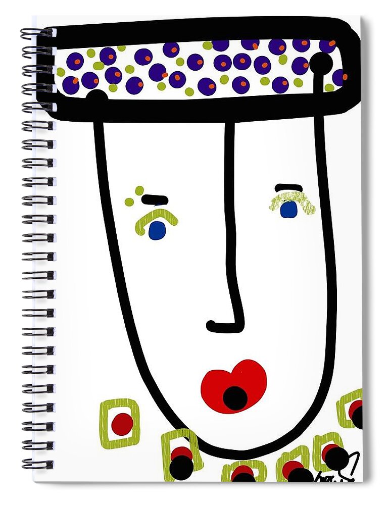  Spiral Notebook featuring the digital art Mr. Glamour Pie by Susan Fielder