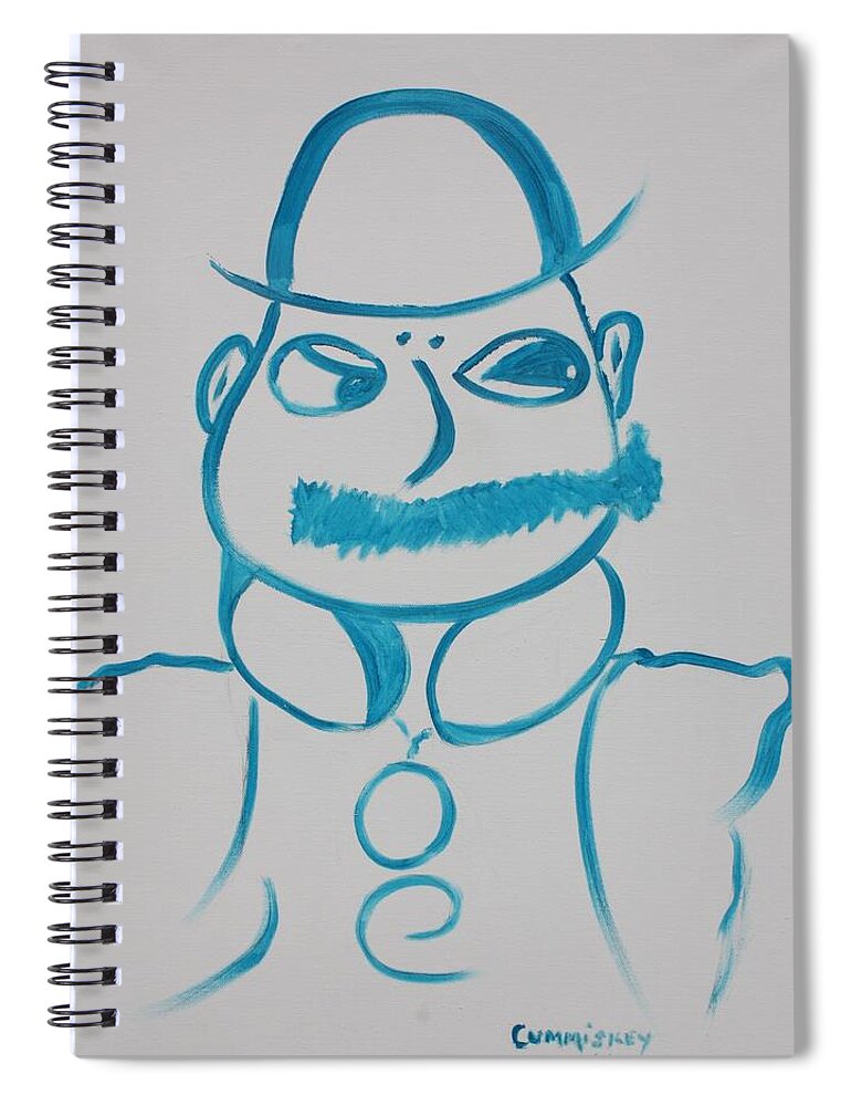 Portrait Spiral Notebook featuring the painting Mr Leopold Poldy Bloom by Roger Cummiskey