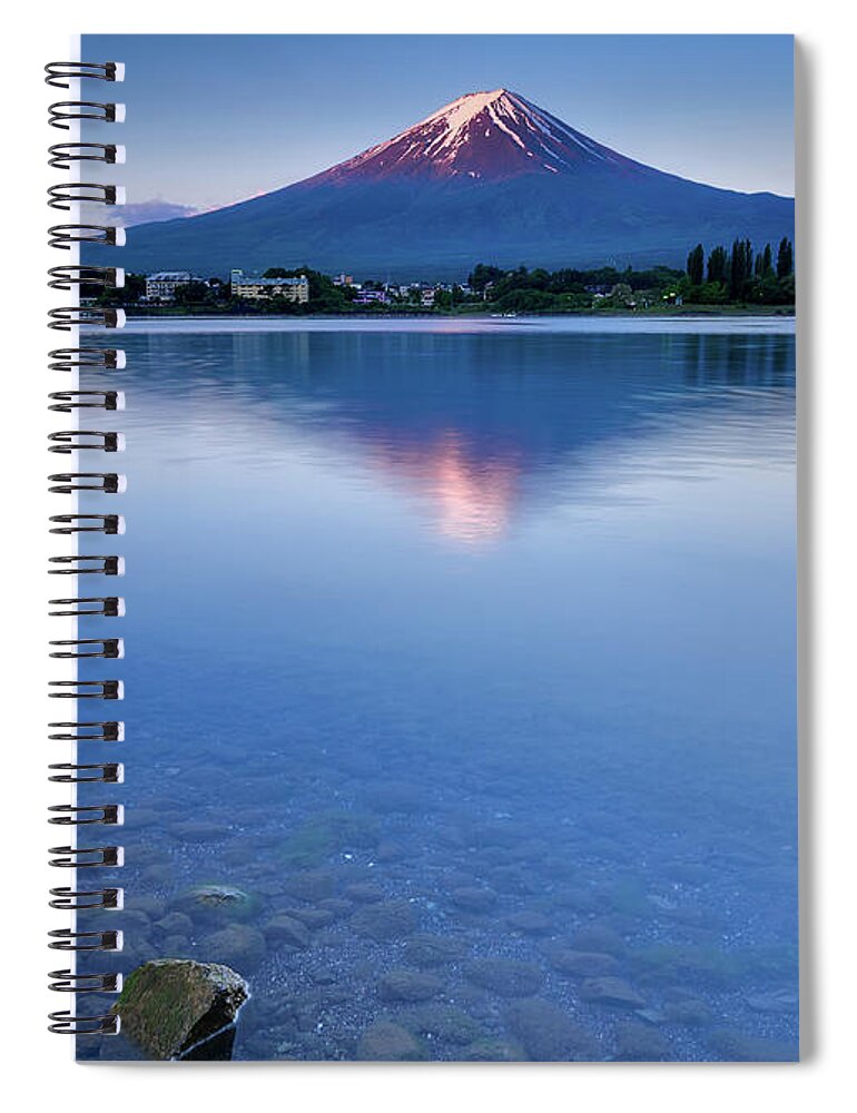 Fujikawaguchiko Spiral Notebook featuring the photograph Mt Fuji - First Light by Craig Szymanski