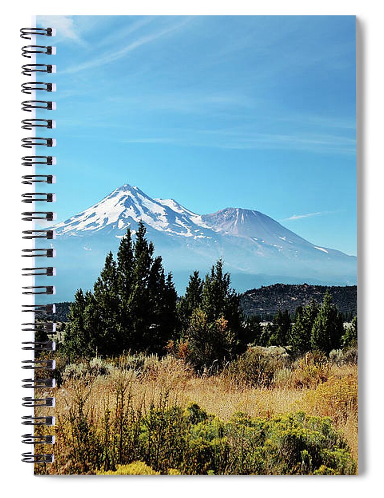 Landscape Spiral Notebook featuring the photograph Mt Shasta by Sylvia Cook