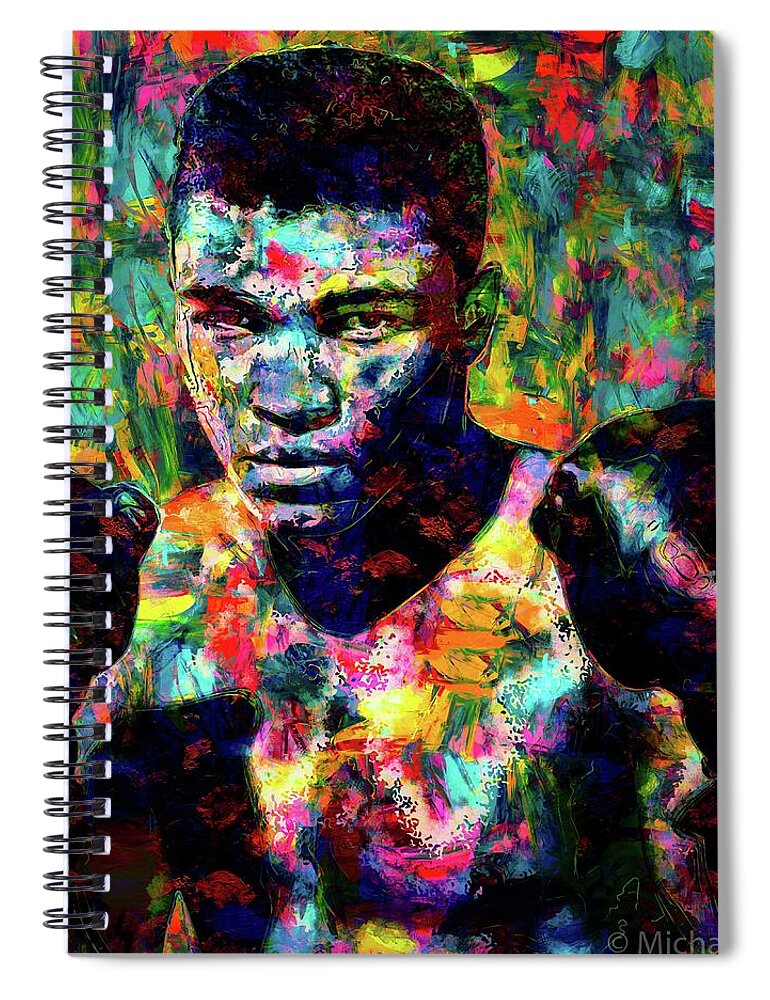 Muhammad Ali Spiral Notebook featuring the photograph Muhammad Ali by Michael Arend