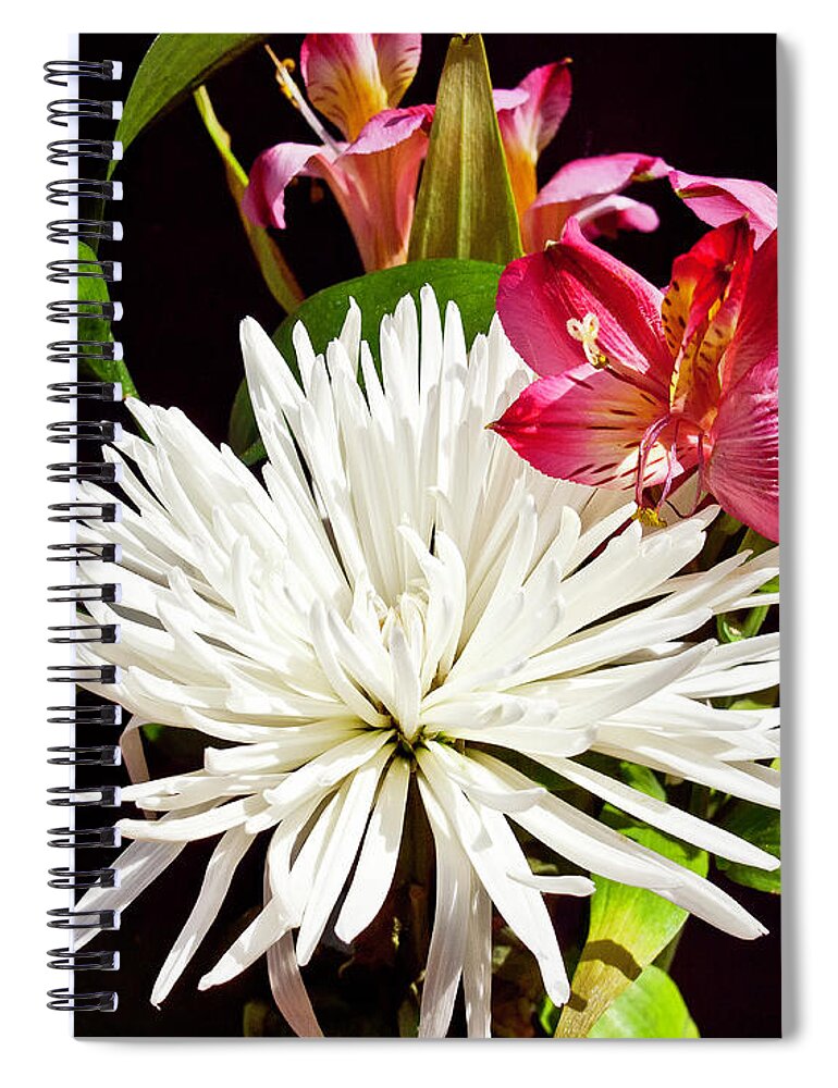 Floral Spiral Notebook featuring the photograph Mum by Thomas Whitehurst