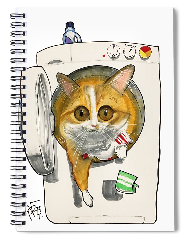 Pet Portrait Spiral Notebook featuring the drawing Murchie 3250 by John LaFree