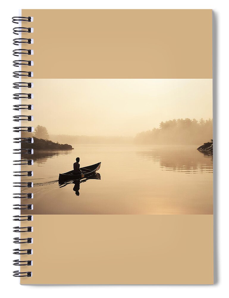 Canoe Spiral Notebook featuring the photograph Muskoka Morning by Karl Anderson