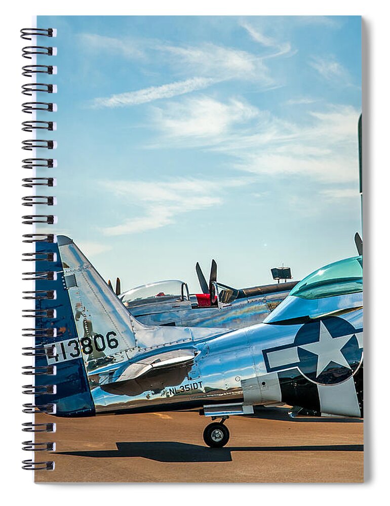 Mustangs Spiral Notebook featuring the photograph Mustang Tails by Stephen Whalen