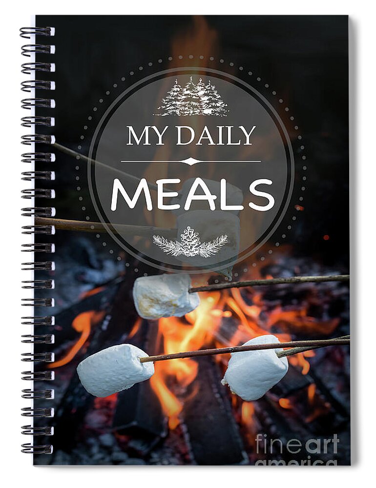 Camping Spiral Notebook featuring the photograph My Daily Meals by Jean Plout
