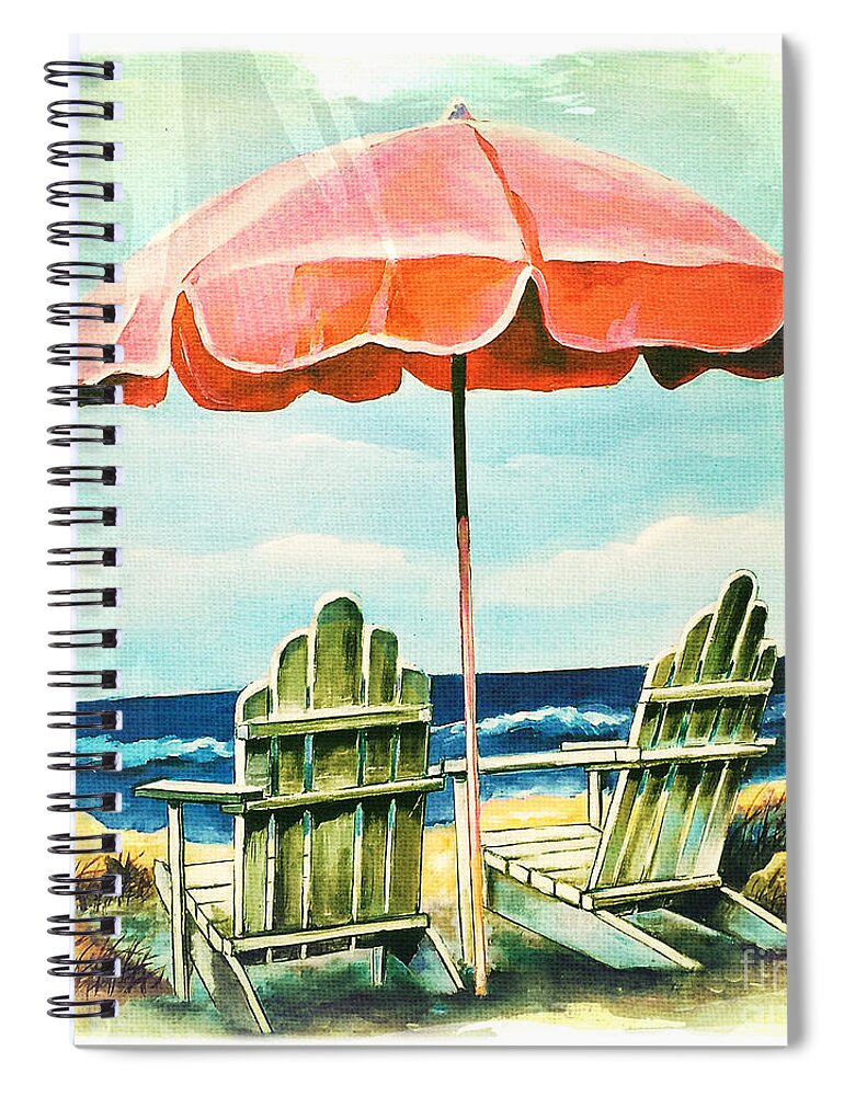 My Favorite Secret Beach Spot Spiral Notebook featuring the photograph My favorite secret beach spot by Nina Prommer