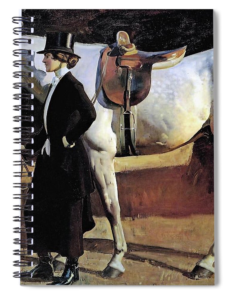 Alfred James Munnings Spiral Notebook featuring the painting My Horse is my Friend by Alfred James Munnings