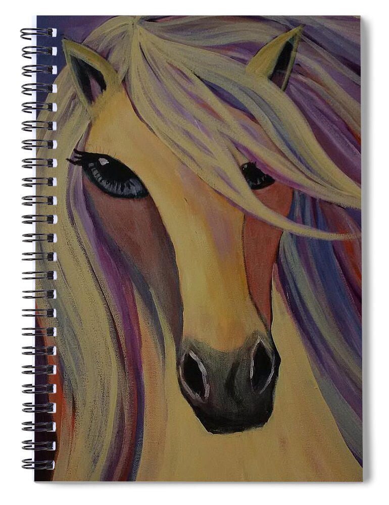 Horse Spiral Notebook featuring the painting My Horse by Lynne McQueen