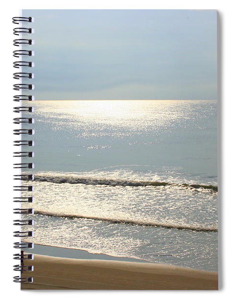 Seascape Spiral Notebook featuring the photograph My morning run by Julie Lueders 