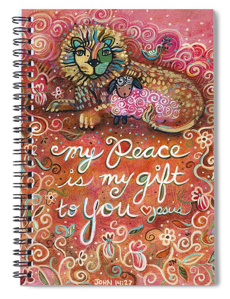 Jen Norton Spiral Notebook featuring the painting My Peace is My Gift by Jen Norton