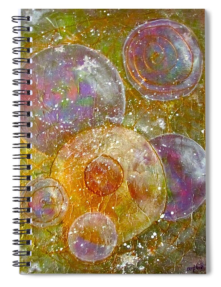 Thoughts Spiral Notebook featuring the painting My Thoughts Escape Me by Barbara O'Toole