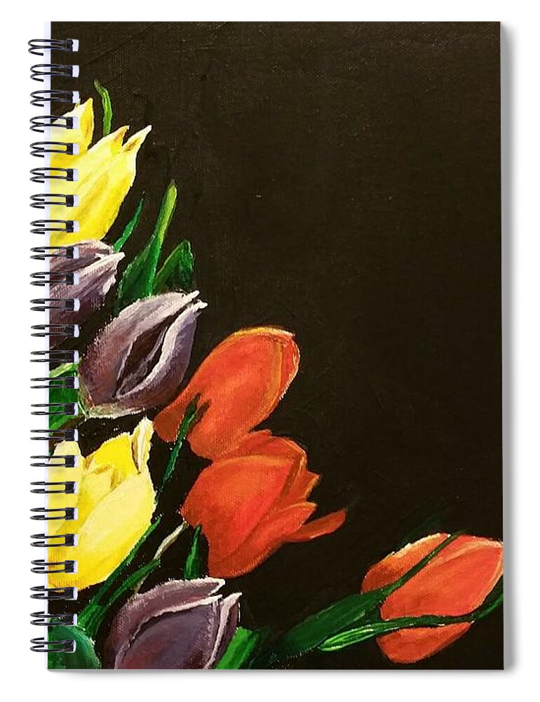 Painting Spiral Notebook featuring the painting Tulips #2 by Kathlene Melvin
