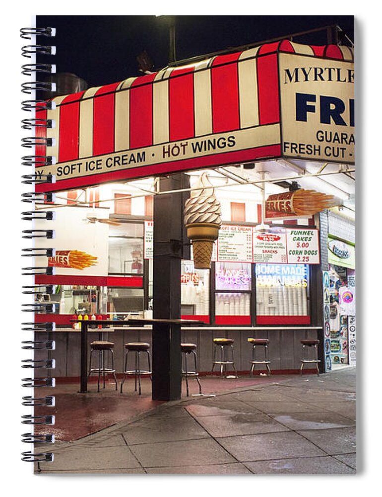 Photograph Spiral Notebook featuring the photograph Myrtle Beach Fries by Suzanne Gaff