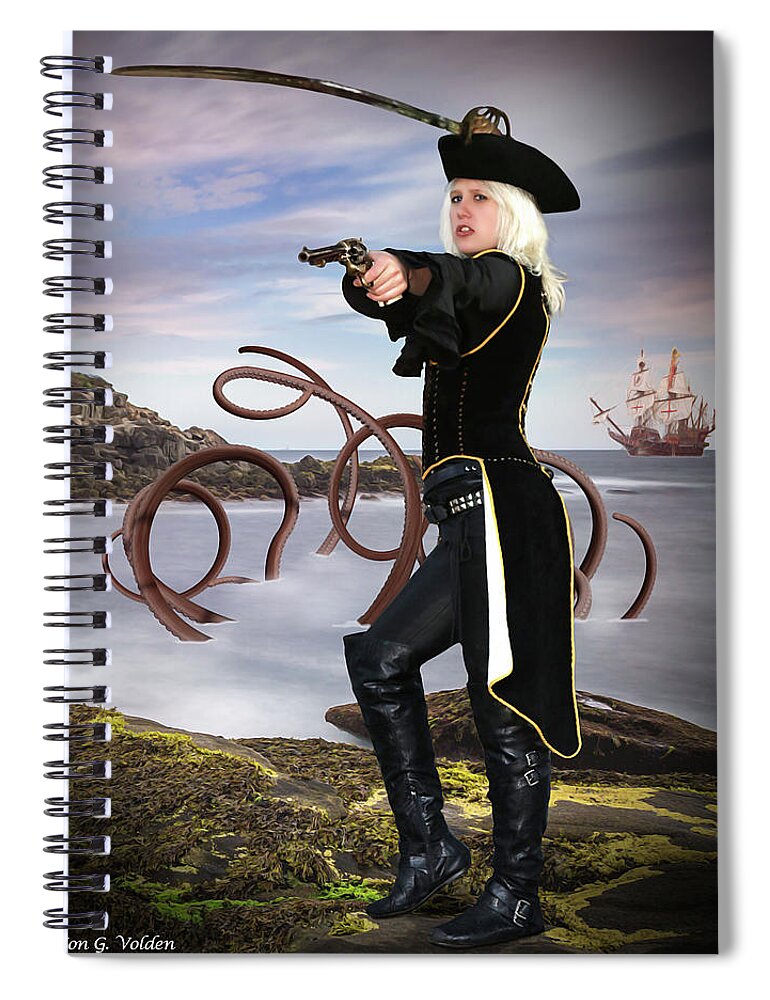 Mysterious Spiral Notebook featuring the photograph Mysterious Island by Jon Volden