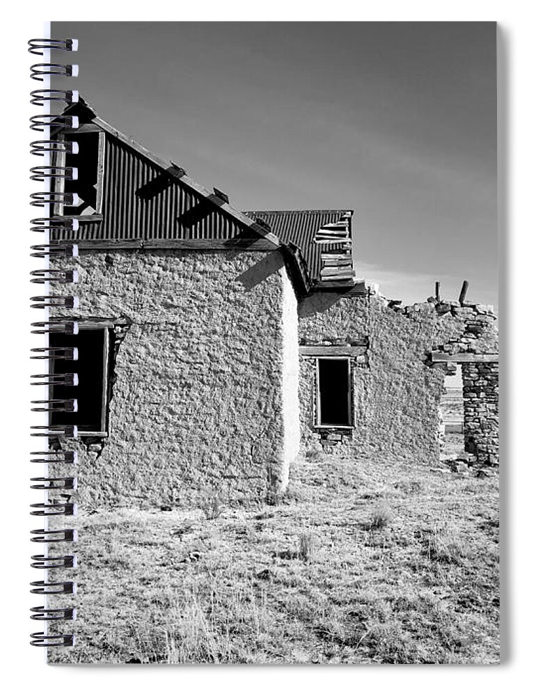 Black And White Spiral Notebook featuring the photograph Mystery Ranch No. 1 by Brad Hodges