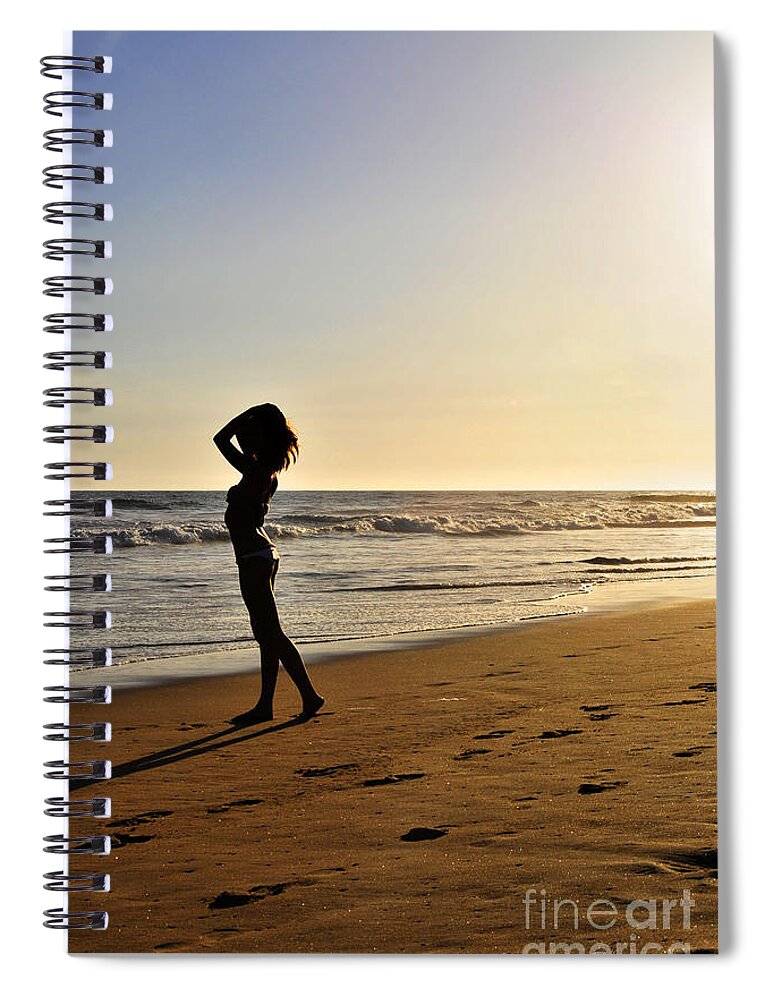 Glamour Photographs Spiral Notebook featuring the photograph Mystic sunset by Robert WK Clark