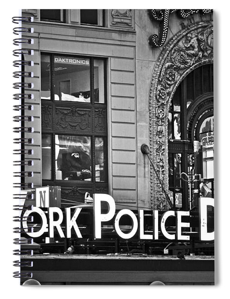 Nypd Spiral Notebook featuring the photograph N Y P D by Gwyn Newcombe