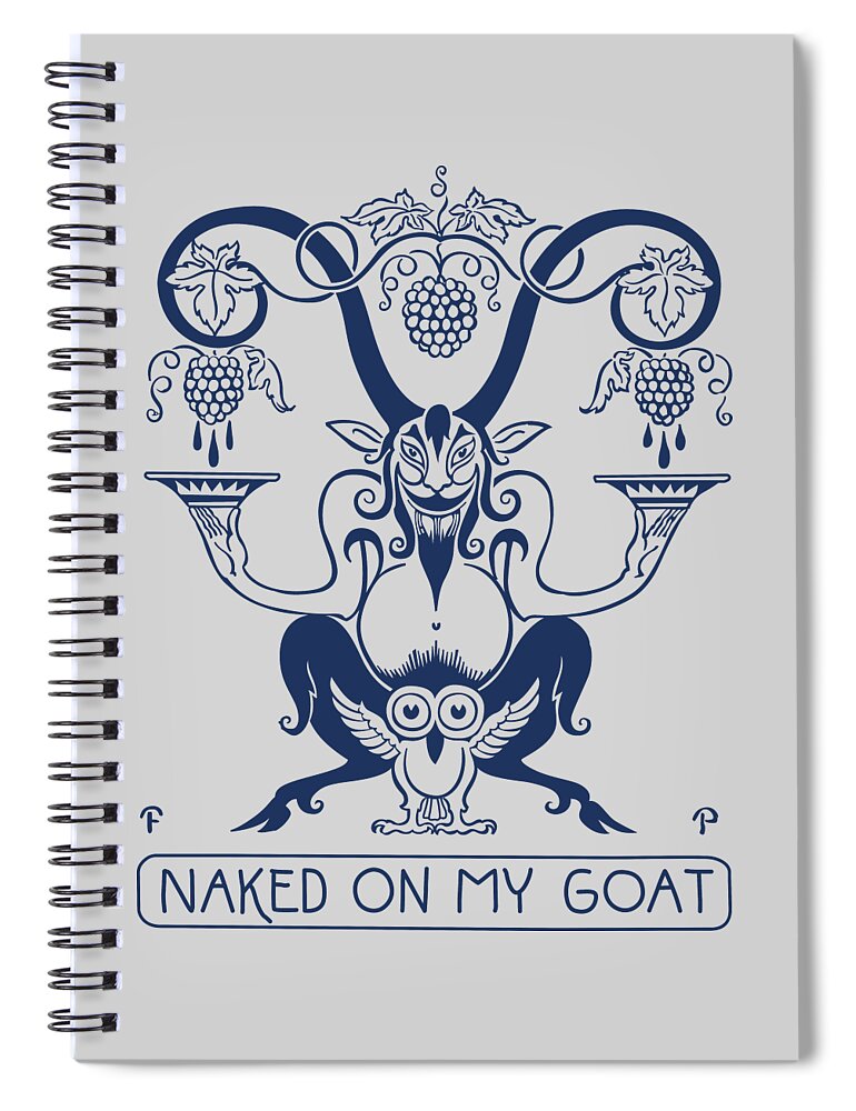 Louise Brooks Official Spiral Notebook featuring the digital art Naked on My Goat by Louise Brooks