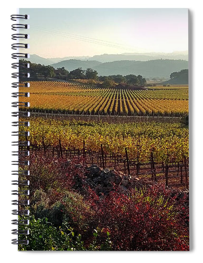 Landscape Spiral Notebook featuring the photograph Napa Valley California by Xueling Zou